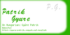 patrik gyure business card